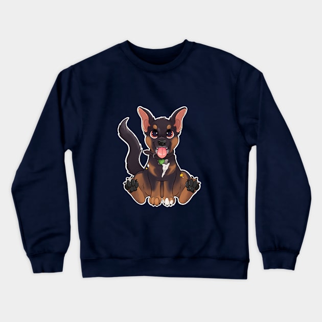 Tama the German Shepherd Crewneck Sweatshirt by Moon Lily Reptiles